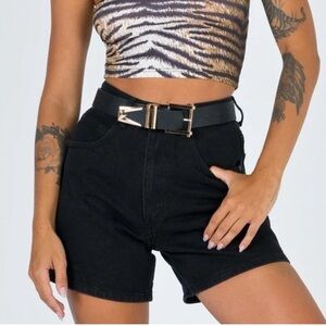 NWT PRINCESS POLLY The Swalla Shorts in Eco Black